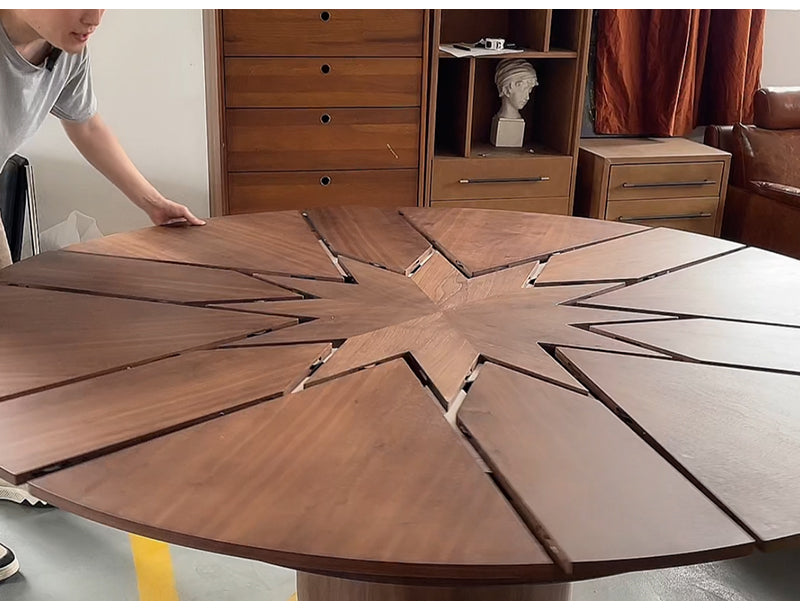 My funny blog（Part 2）:Watch me rotating the modern extendable dining table