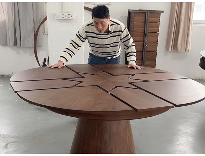 My funny blog（Part 1）: solid wood extendable dining table
