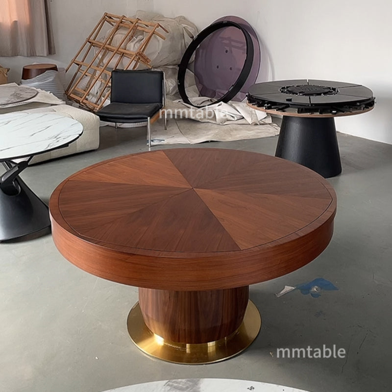 table à manger ronde extensible de 1,4 à 1,8 mètres