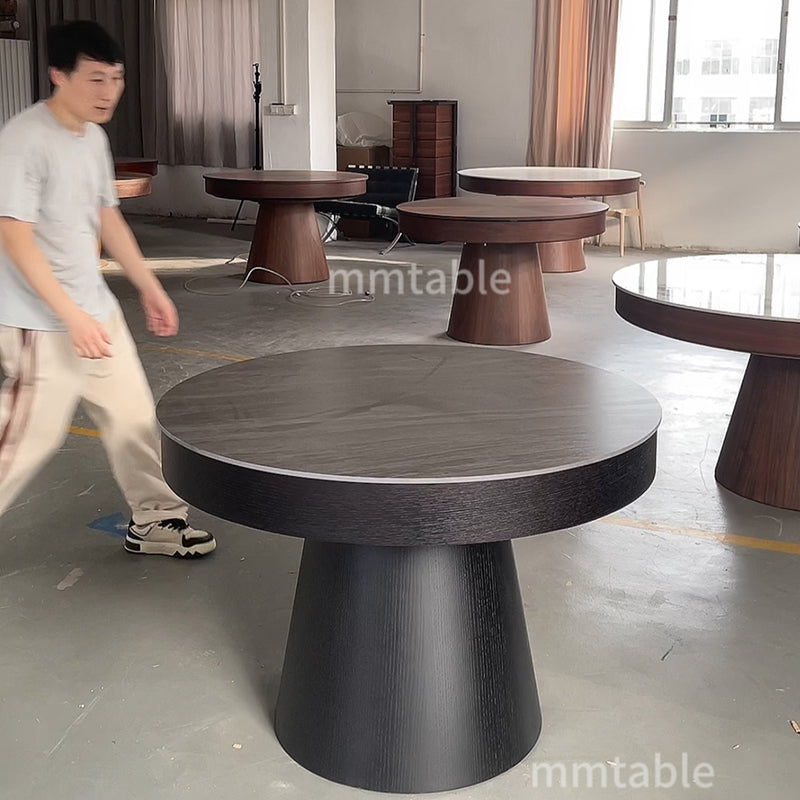 table ronde en bois extensible de 1,1 à 1,5 mètres