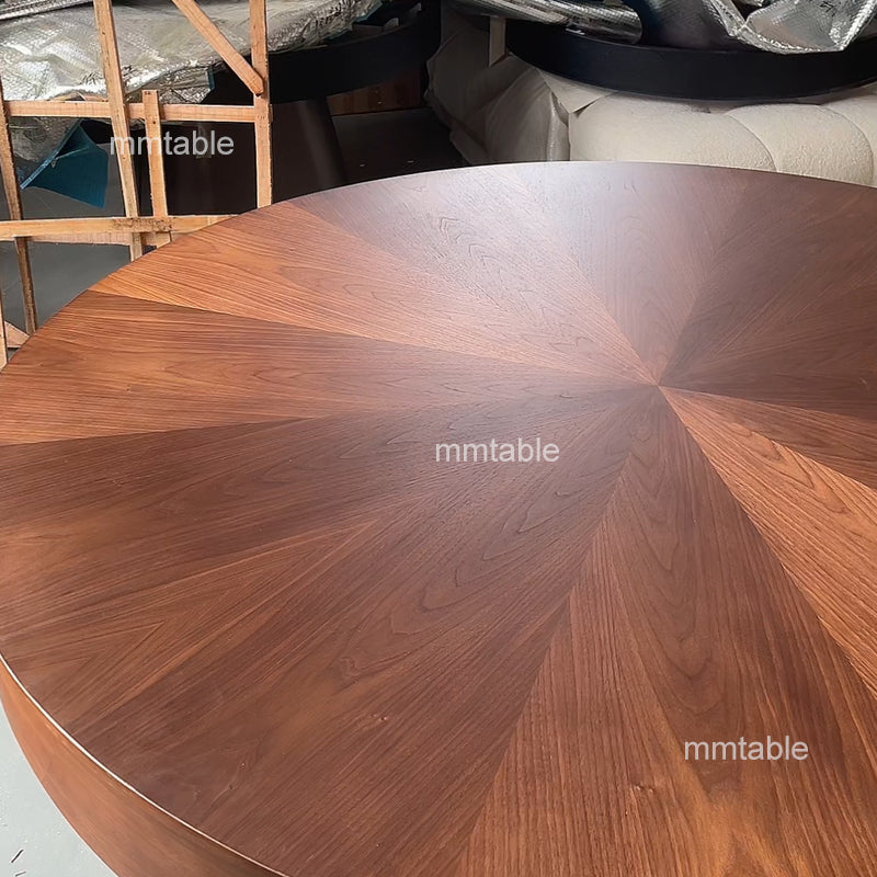 table ronde en bois extensible de 1,5 à 2,1 mètres
