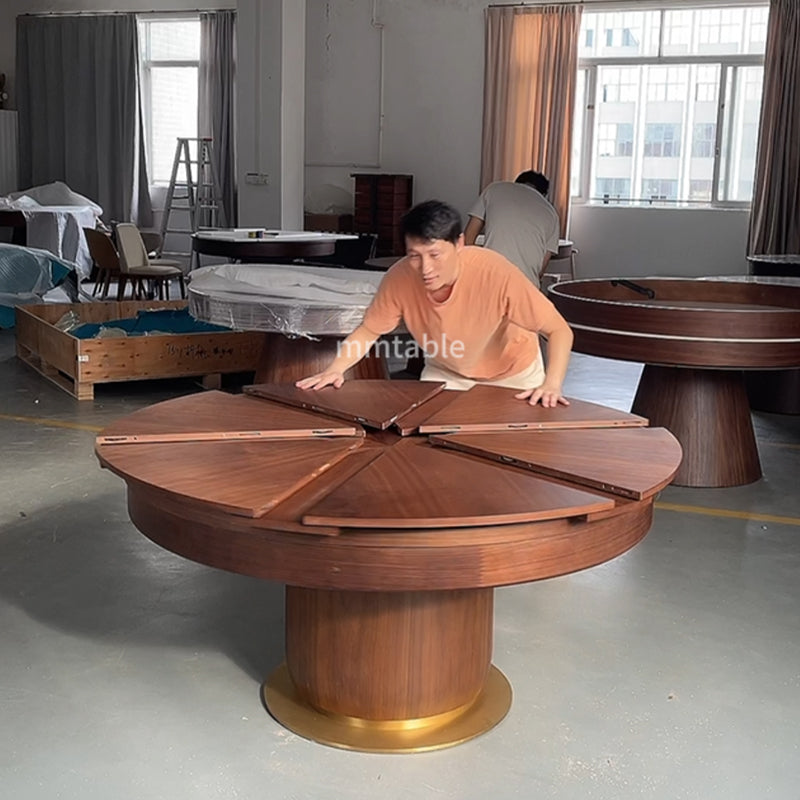 table manger ronde extensible 8 à 12 sièges