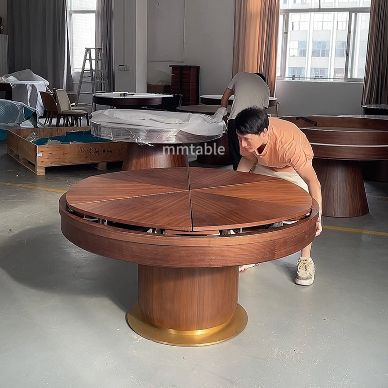 table manger ronde extensible 8 à 12 sièges