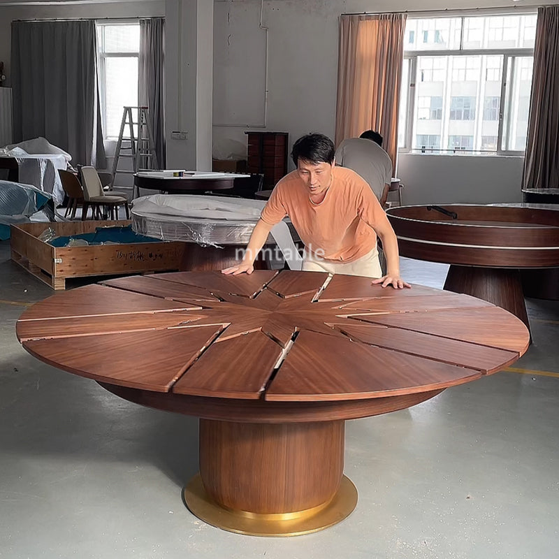 table manger ronde extensible 8 à 12 sièges