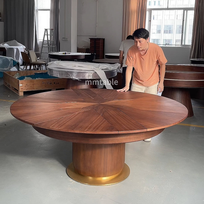 table manger ronde extensible 8 à 12 sièges