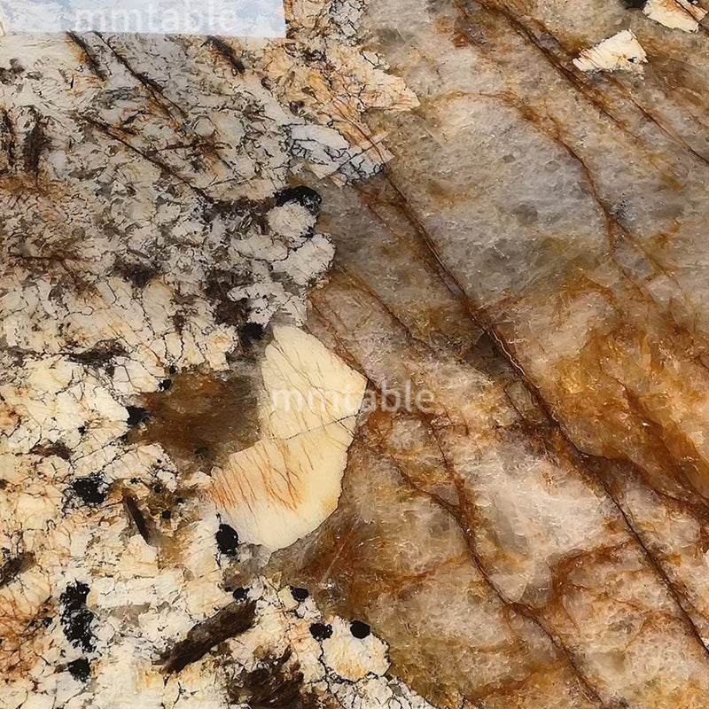 Table à manger ronde extensible en marbre pour 6 à 10 personnes / table ronde extensible