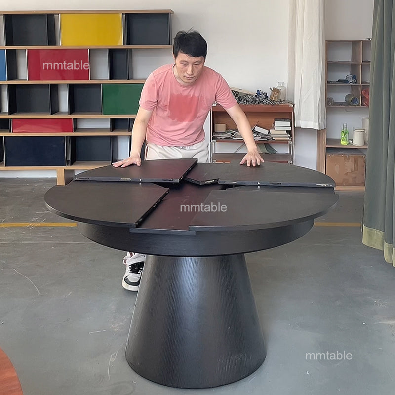 table à manger extensible ronde pour 4 à 8 personnes / table ronde salle à manger extensible