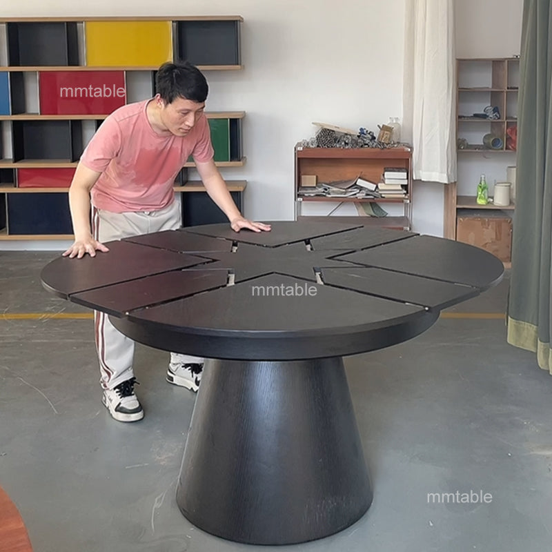 table à manger extensible ronde pour 4 à 8 personnes / table ronde salle à manger extensible