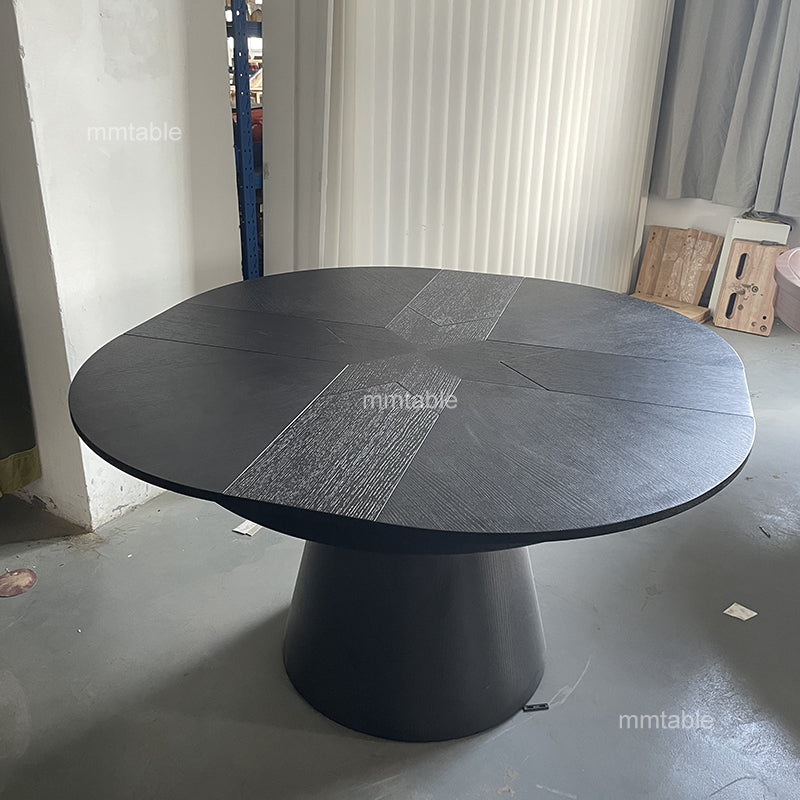 table à manger extensible ronde pour 4 à 8 personnes / table ronde salle à manger extensible