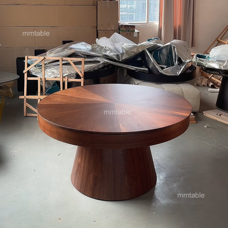 table bois ronde extensible 150 cm à 210 cm, 6 à 12 sièges