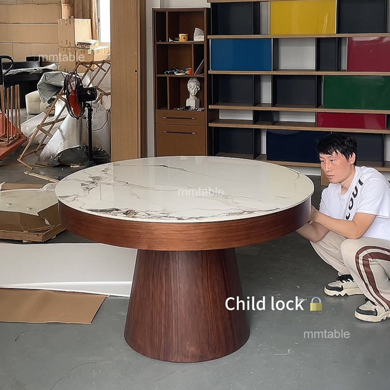table rond extensible 130 cm à 180 cm, 6 à 10 sièges