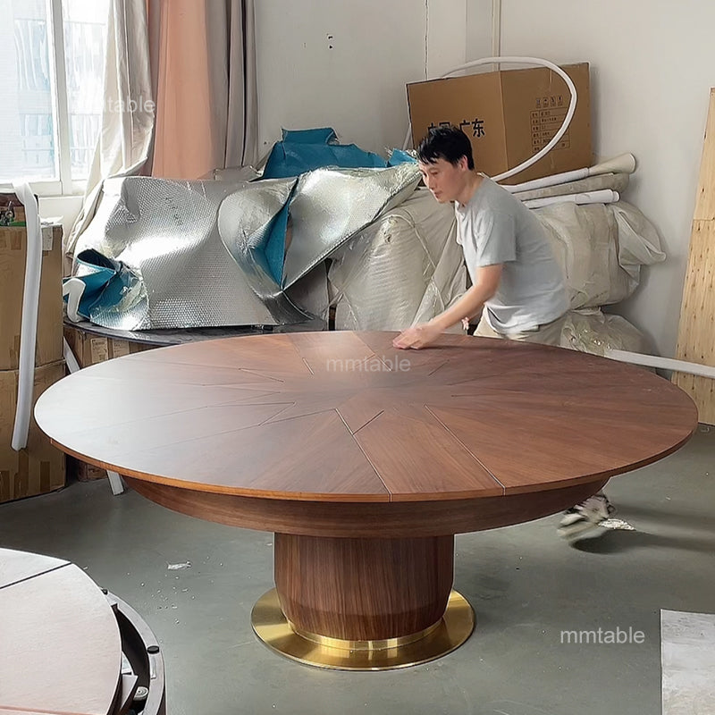 table rondes avec rallonges 6 à 12 personnes / table ronde avec rallonge intégrée 150 cm à 200 cm
