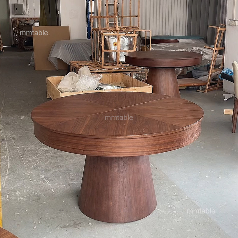 table ronde extensible 6 8 10 12 personnes / table ronde en bois avec rallonge 130 140 180 200cm / table ronde extensible de 4 à 8 personnes