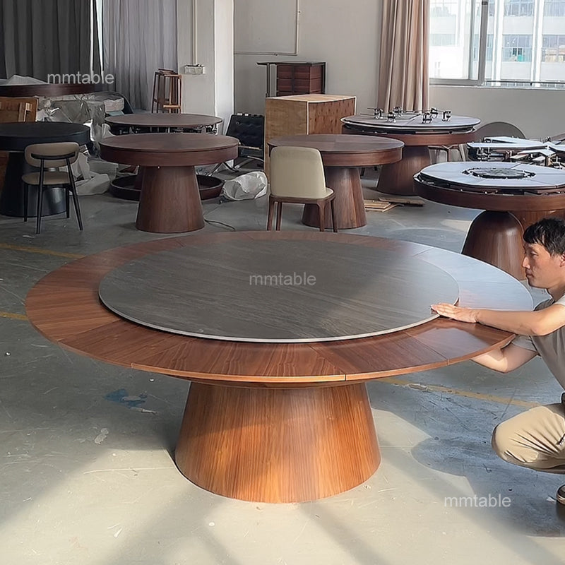 table ronde extensible 6 8 10 12 personnes / table de cuisine extensible 130 140 180 200cm / table ronde extensible de 4 à 12 personnes de 6 à 12 personnes
