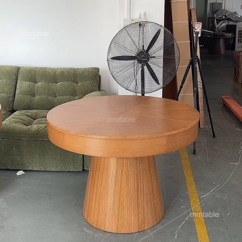 table salle a manger avec rallonge ronde 4 6 8 10 12 personnes / table ronde en bois avec rallonge 110 130 140 180 200cm / table ronde extensible de 4 à 12 personnes