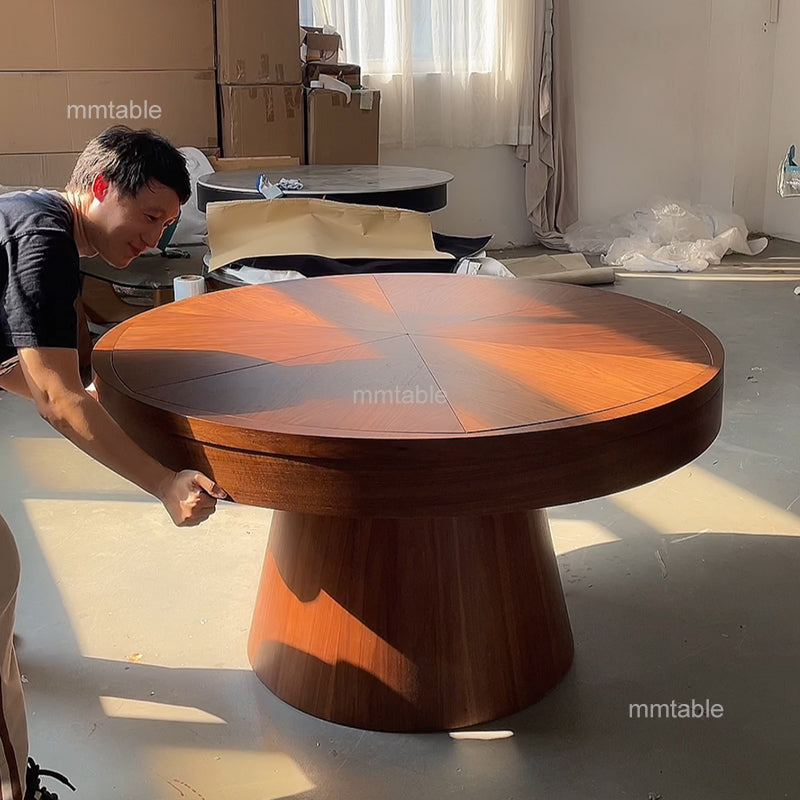 table ronde extensible maison du monde 4 6 8 10 12 personnes / grande table ronde extensible design 130 140 180 200cm / table ronde extensible de 4 à 12 personnes