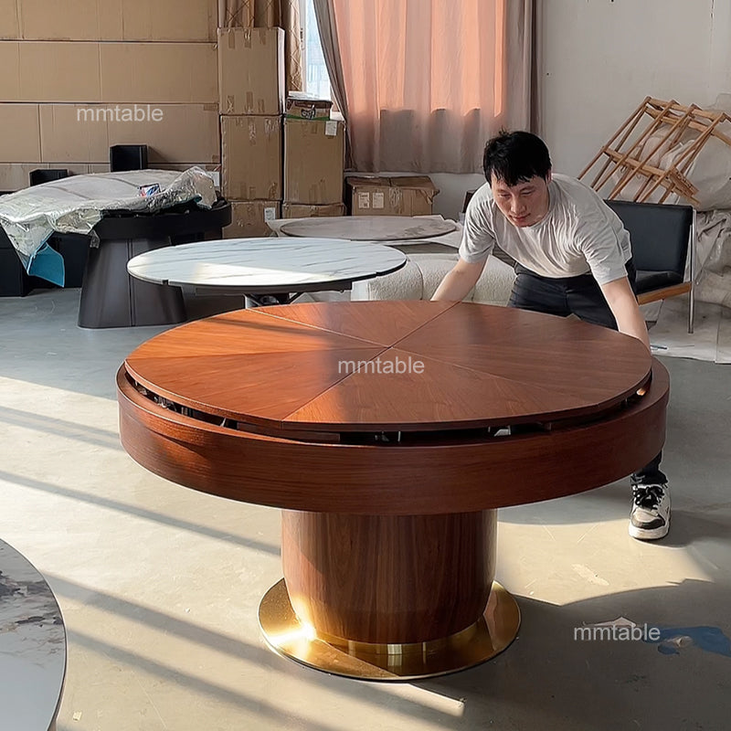 esstisch ausziehbar rund oval 12 personen, 150 cm bis 200 cm, 6 bis 12 personen