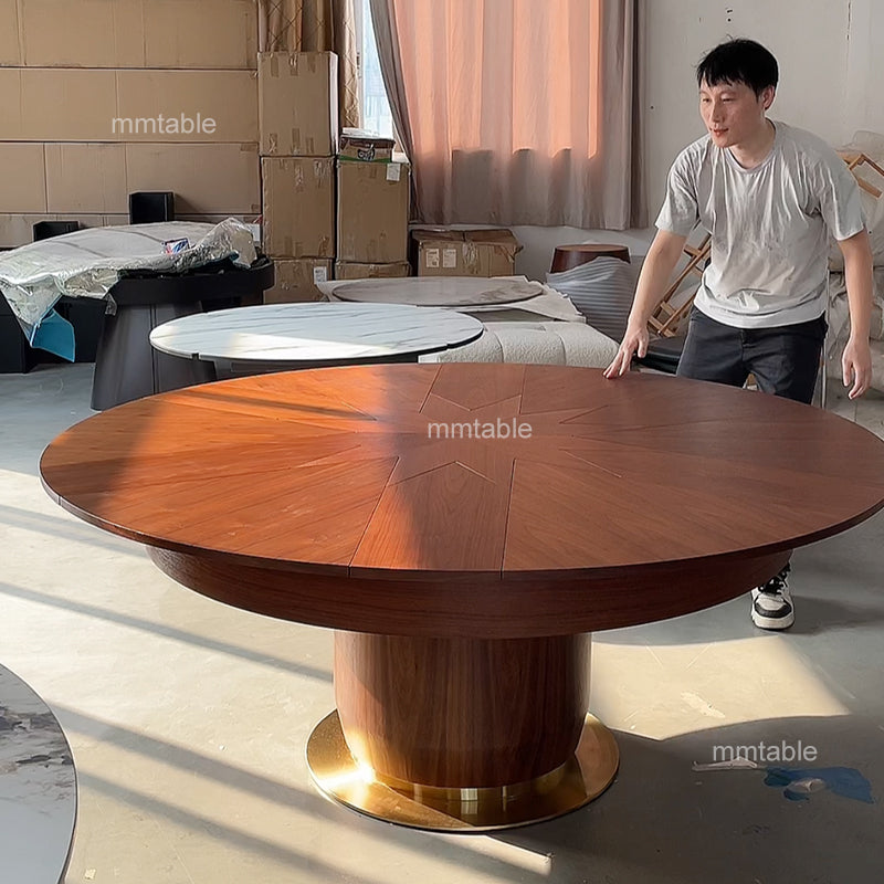 esstisch ausziehbar rund oval 12 personen, 150 cm bis 200 cm, 6 bis 12 personen