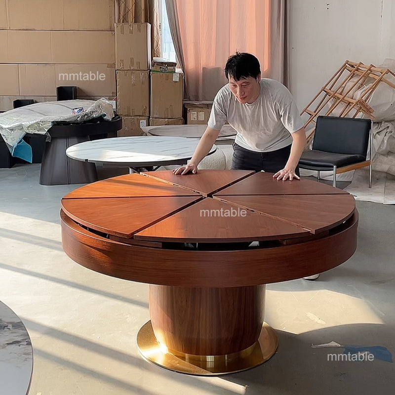 esstisch ausziehbar rund oval 12 personen, 150 cm bis 200 cm, 6 bis 12 personen