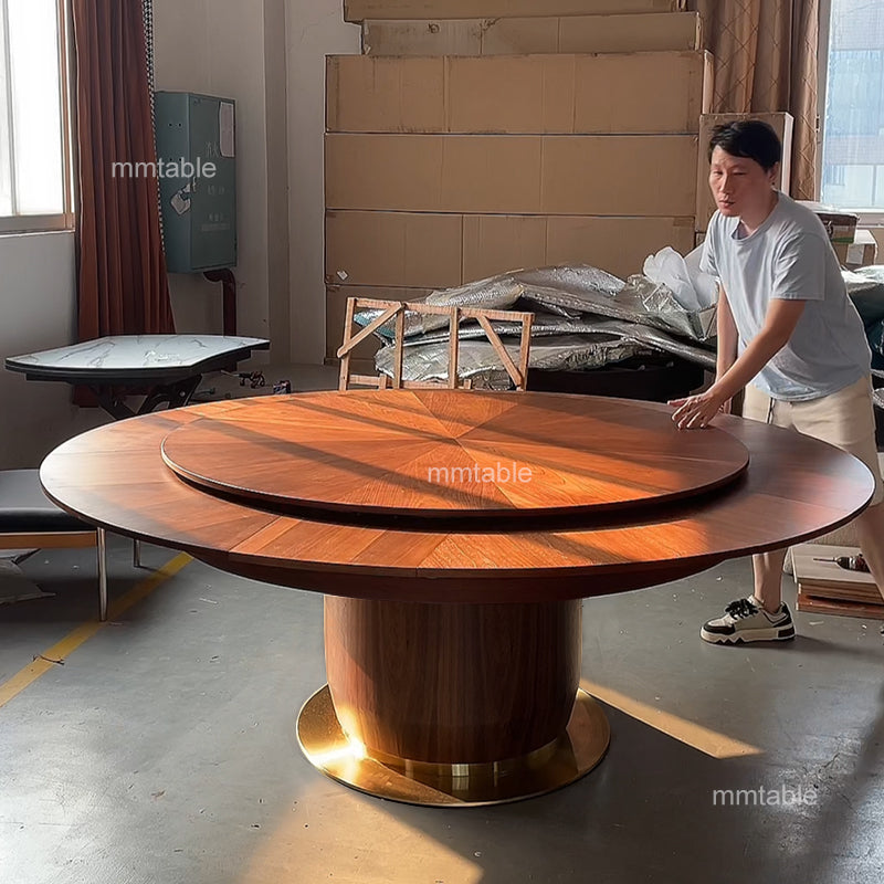 runder holz ausziehbarer esstisch 8 personen 12 personen, 150 cm bis 210 cm