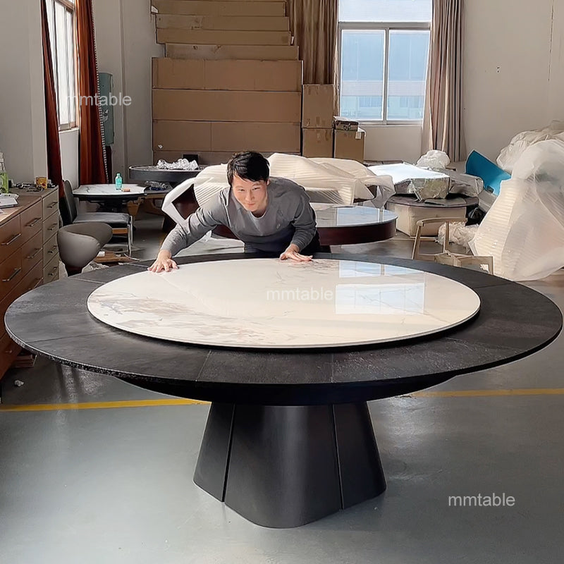runder esstisch ausziehbar holz für 10 12 personen 150 cm bis 210 cm