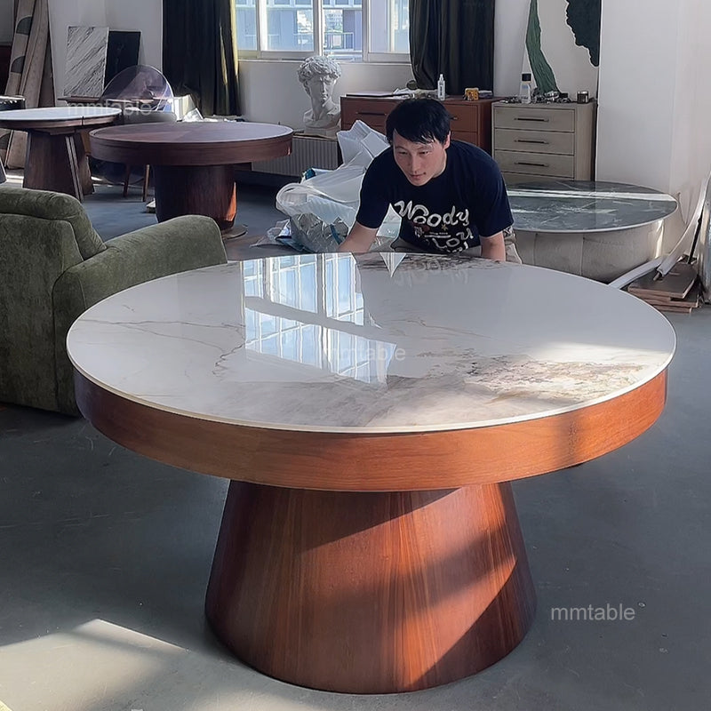 ausziehbarer esstisch rund / holz esstisch ausziehbar für 8 10 12 personen 150 cm bis 210 cm