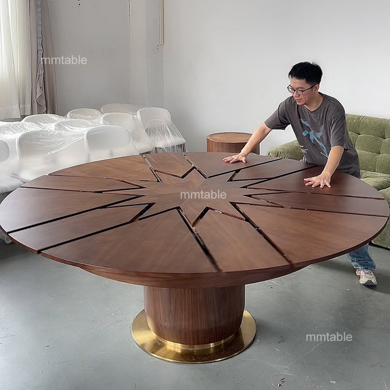 expandable dining table seat 6 8 10 12 persons / extendable dining table 1.5 to 2 meters