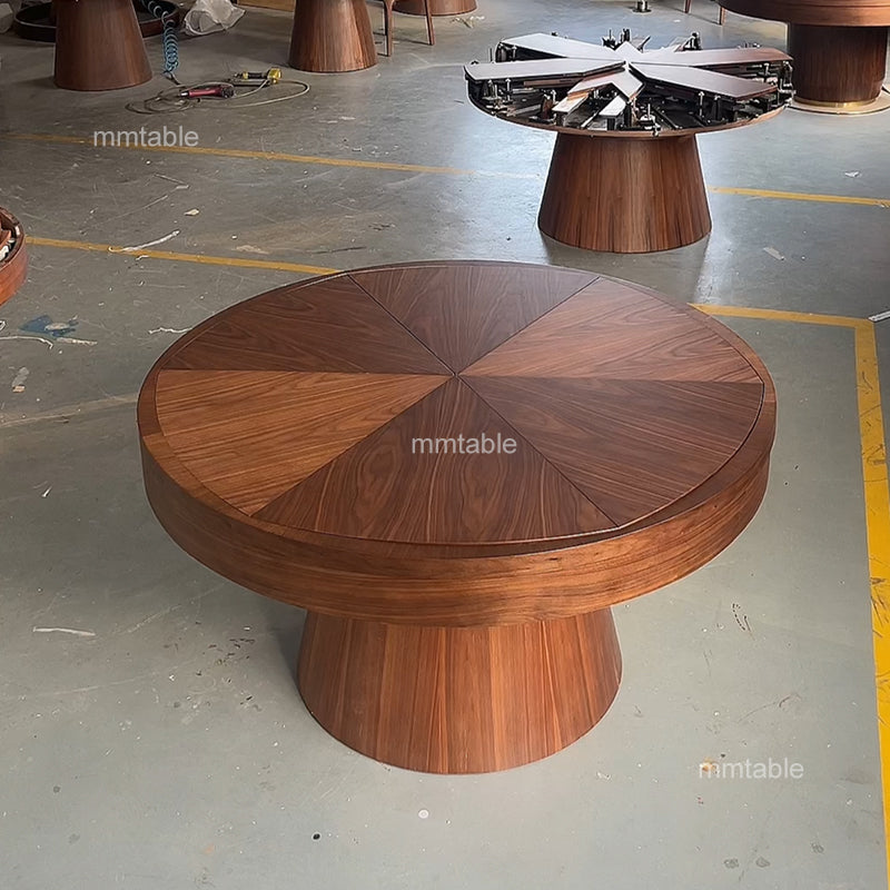 round extendable dining table suitable for 4 to 12 people / Large extendable dining table design for 6 to 12 people