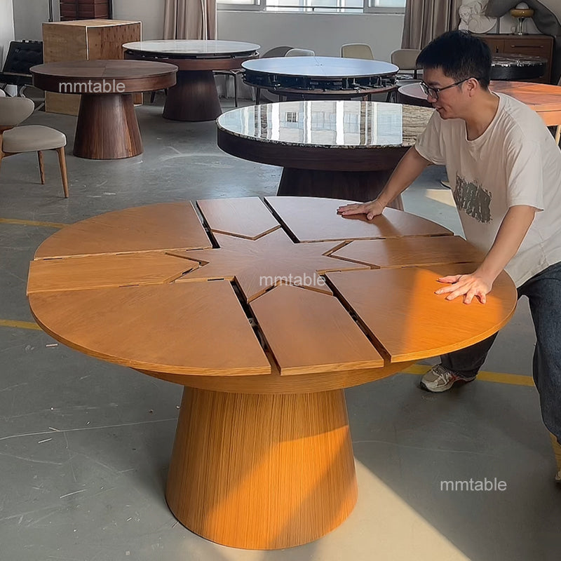 round extendable dining table seats 8 / round extending dining room table seat 6 8 10 12 persons