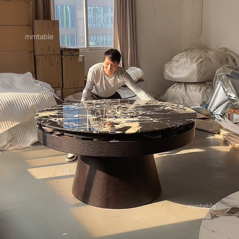 round extendable dining table seats 8 10 12 persons / extendable dining table 130cm 150cm 180cm 200 cm 210cm
