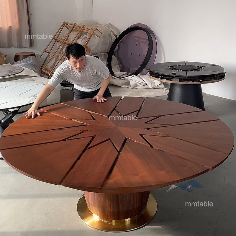 modern extendable dining table / solid wood extendable dining table seat 6 8 10 12 persons