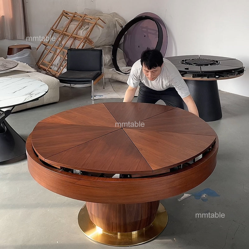 modern extendable dining table / solid wood extendable dining table seat 6 8 10 12 persons