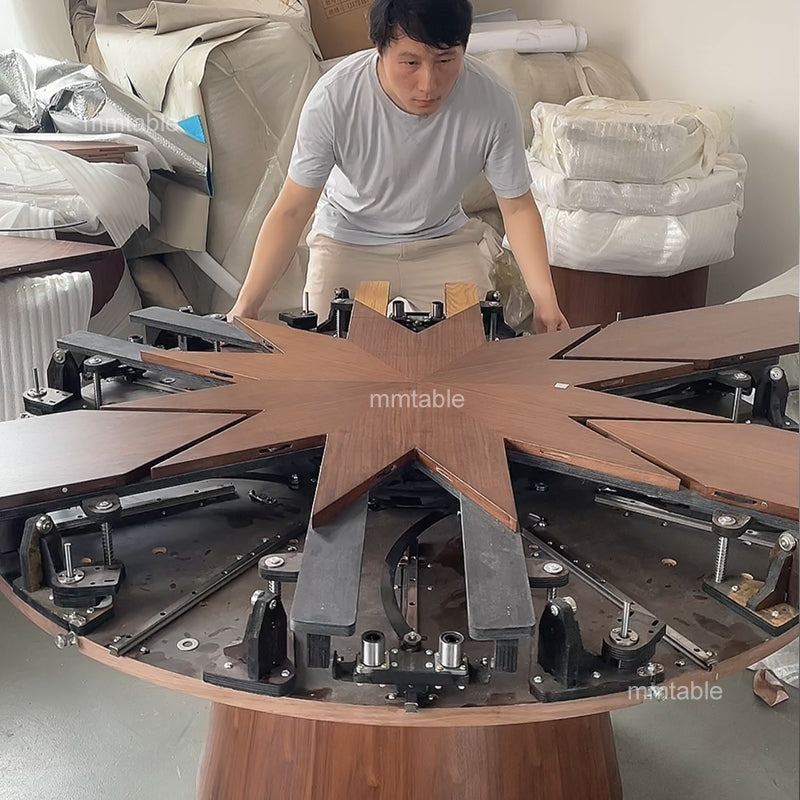 modern extendable dining table / solid wood extendable dining table seat 6 8 10 12 persons