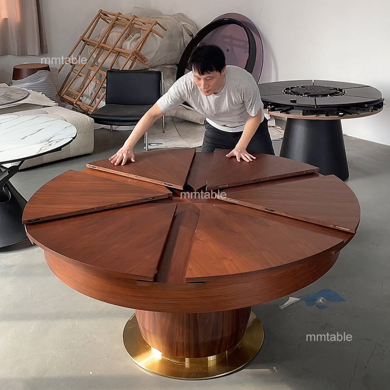 modern extendable dining table / solid wood extendable dining table seat 6 8 10 12 persons