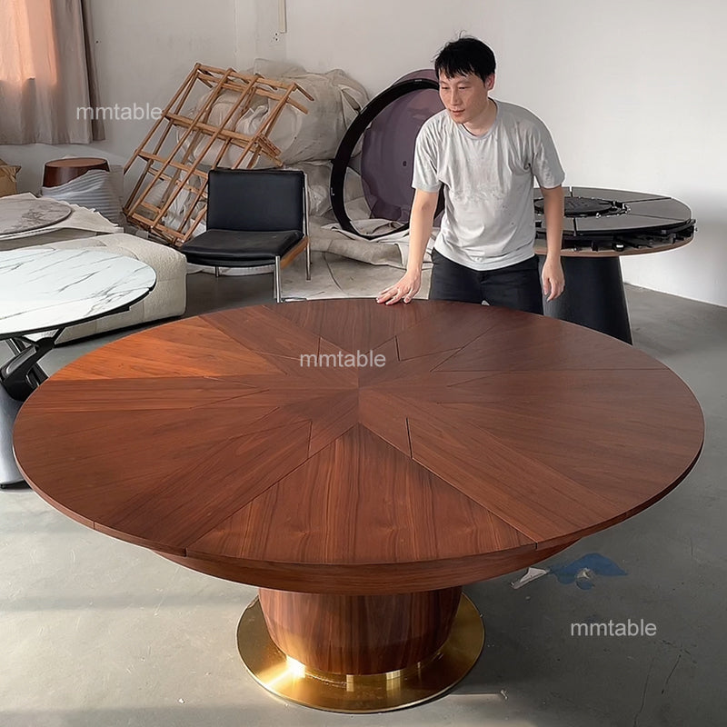 modern extendable dining table / solid wood extendable dining table seat 6 8 10 12 persons
