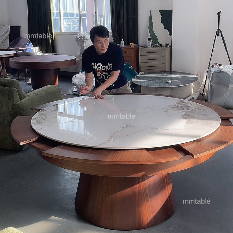 extendable dining tables furniture / modern extendable dining table  seat 6 8 10 12 persons 130cm 150cm 180cm 200cm 210cm