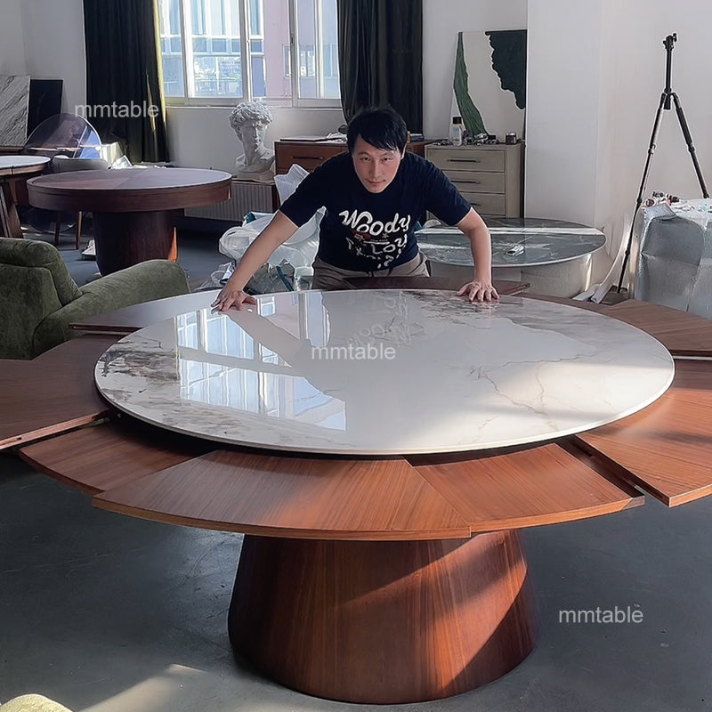 extendable dining tables furniture / modern extendable dining table  seat 6 8 10 12 persons 130cm 150cm 180cm 200cm 210cm