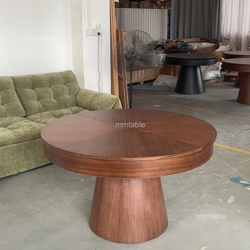extendable round dining table set for 6 8 10 people / extendable round wooden dining table 130 cm 150cm 170cm 180cm 200cm