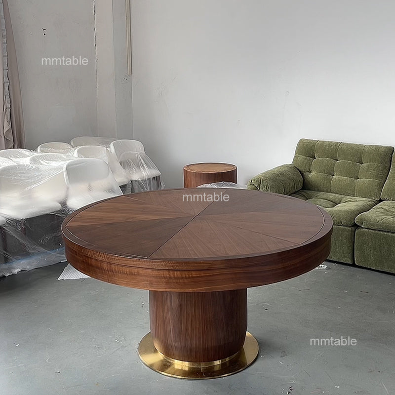 expandable wood round dining table set for 6 8  10 12 / modern extendable dining tables furniture
