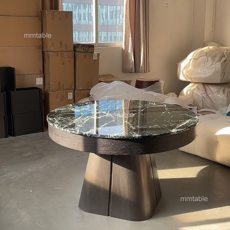 marble table black extendable  round  dining table / expandable dining table seats 6 8 10