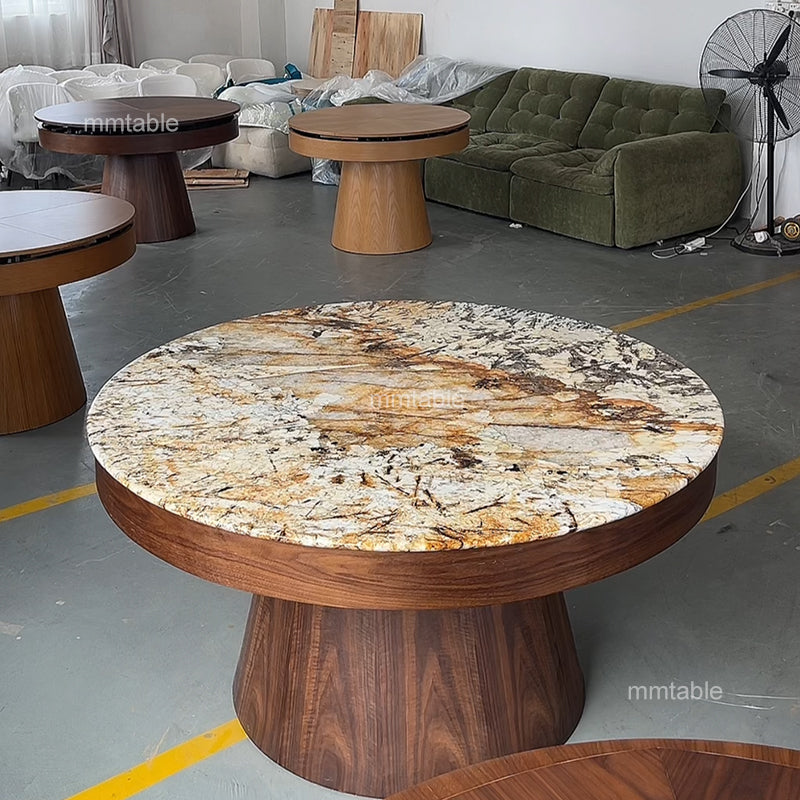 marble table modern extendable round dining table seat 6 8 10 12 persons transformable furniture table