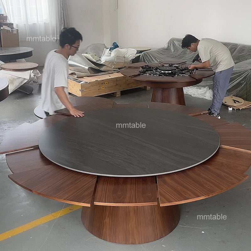 extendable round dining table seat 6 8 10 12 persons / expandable dining table transformable furniture table