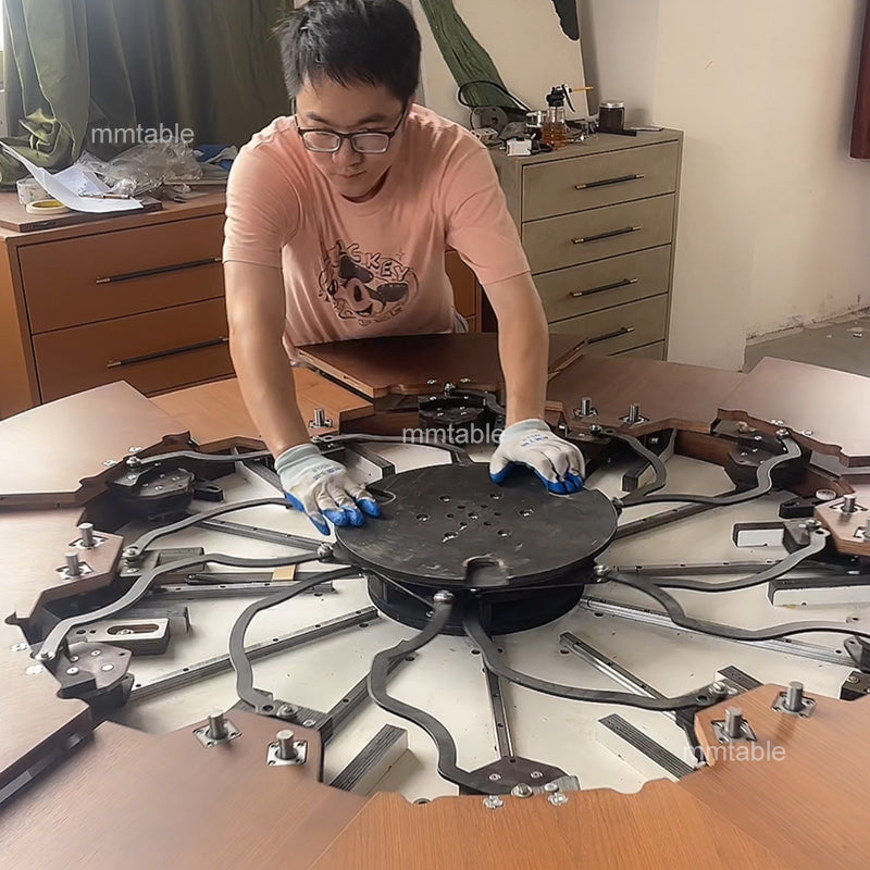 extendable round dining table seat 6 8 10 12 persons / expandable dining table transformable furniture table