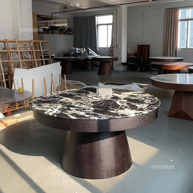 black extendable  round  dining table / high-end transformable furniture table / modern extendable dining table seat 6 8 10 12 persons