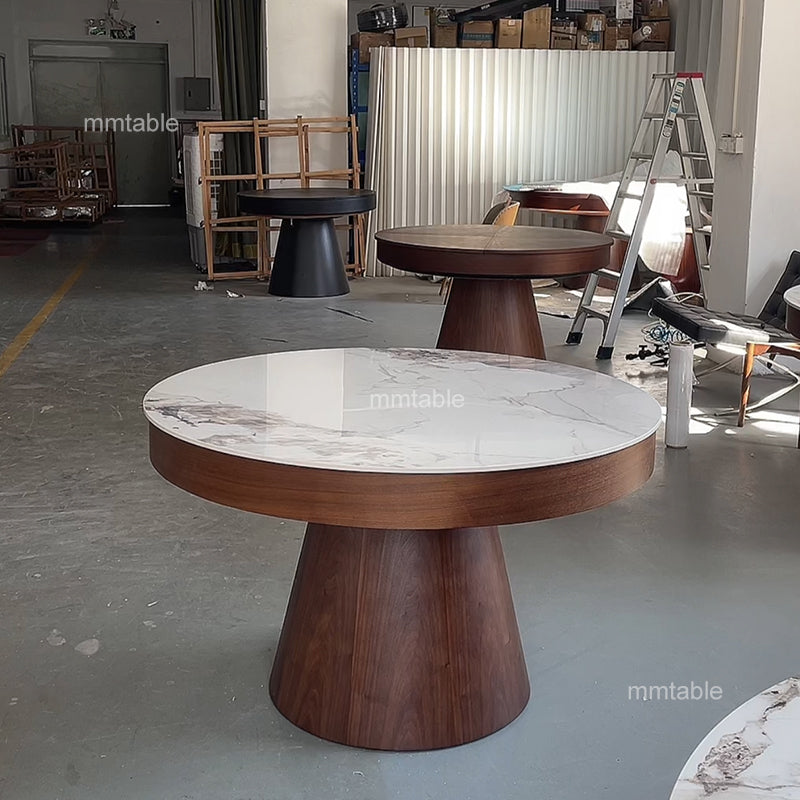 expandable round dining table set for 6 8 10 12 persons / extendable dining tables furniture made in China