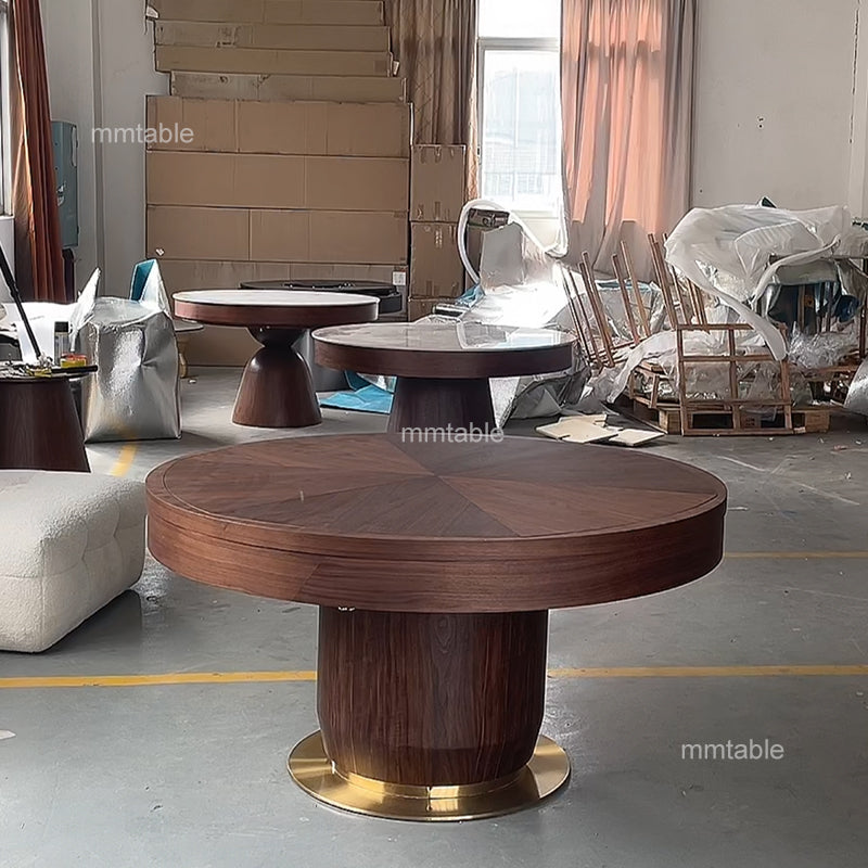 large  extendable round dining table 120 150 180 200 cm / expandable circular dining table  for 6 8 10 12 people