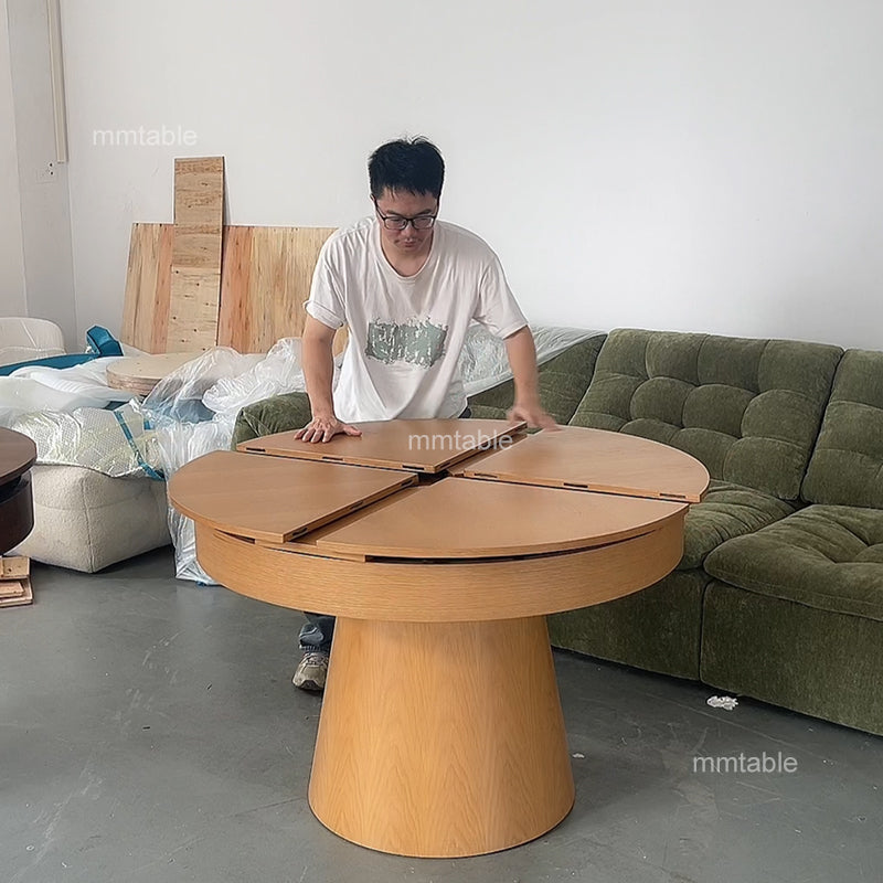 extendable round dining table set for 6 / expandable wood round dining table seats 4 6 8 10 persons