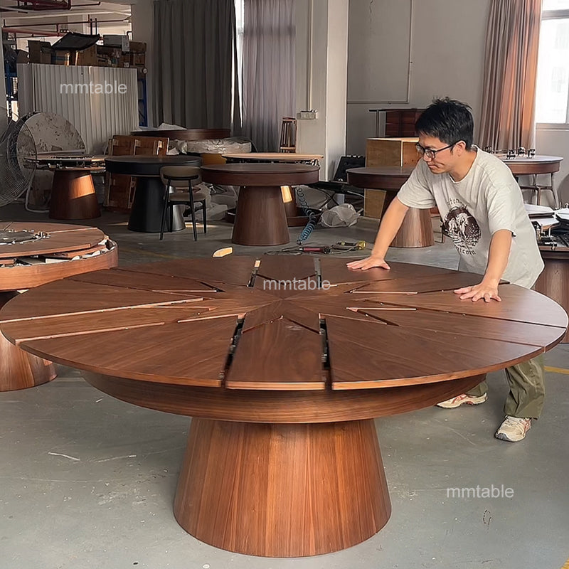 circular extending dining table 130cm 150cm 180cm 200cm / extendable dining tables for small spaces