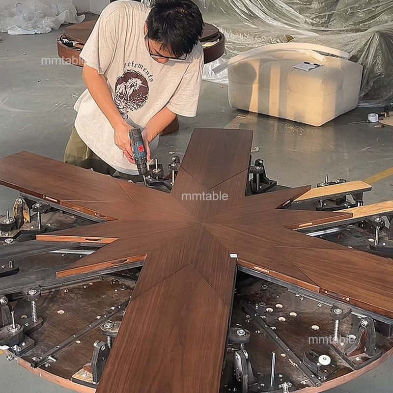 circular extending dining table 130cm 150cm 180cm 200cm / extendable dining tables for small spaces