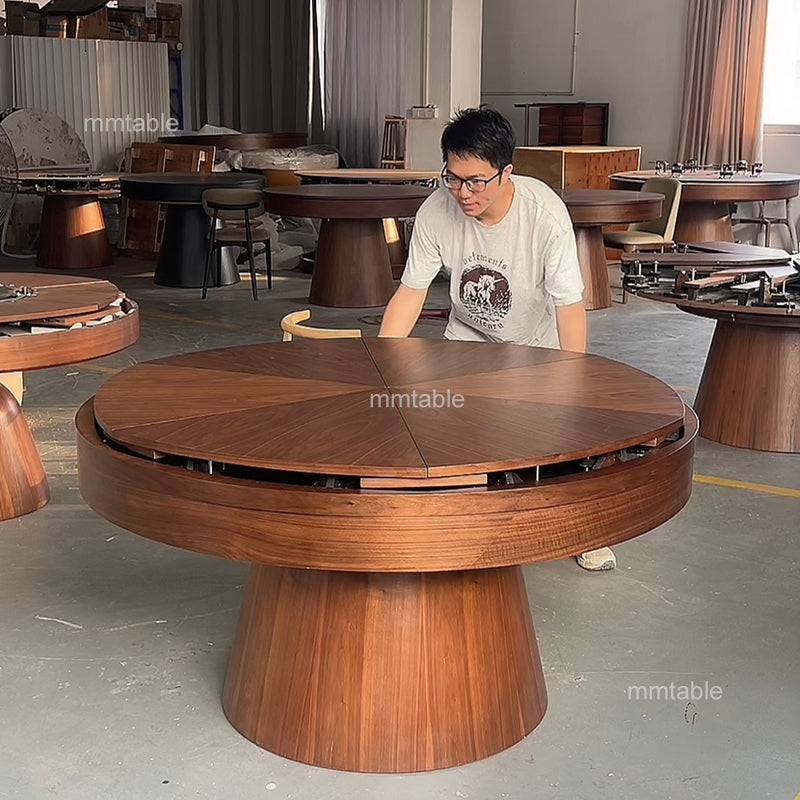 circular extending dining table 130cm 150cm 180cm 200cm / extendable dining tables for small spaces